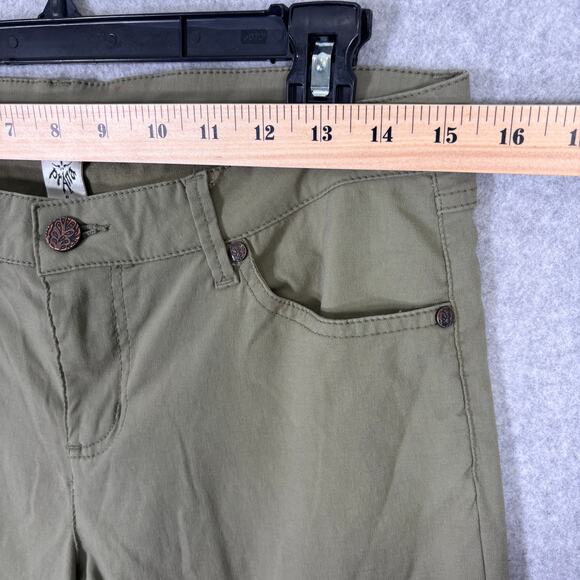 PrAna Pants 8 Green Nylon Stretch Low Rise Hiking Climbing Utility GORP Olive - Picture 6 of 13
